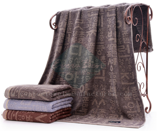 China EverBen Custom geometric towels bulk wholesale ISO Audit Bamboo Towels Factory